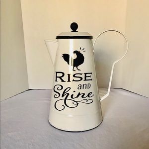 Farmhouse Rise and Shine Pitcher with Rooster.